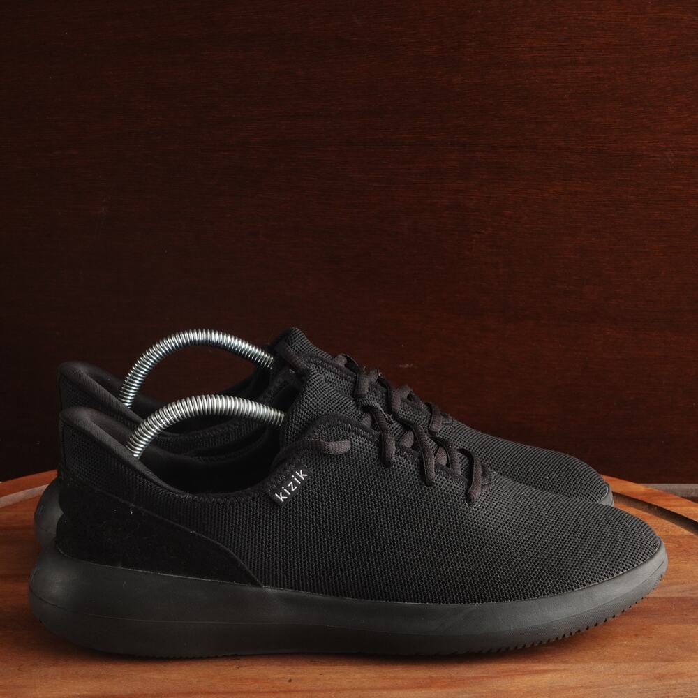Kizik Sneakers Mens SZ 10 BLK Madrid Eco Knit Athletic Hands Free Walking Shoes